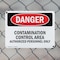 Signmission Contamination Control Area Authorized, Plastic, 7 in x 10 in OS-2PACK-DS-P-710-L-1911 - alternate 5